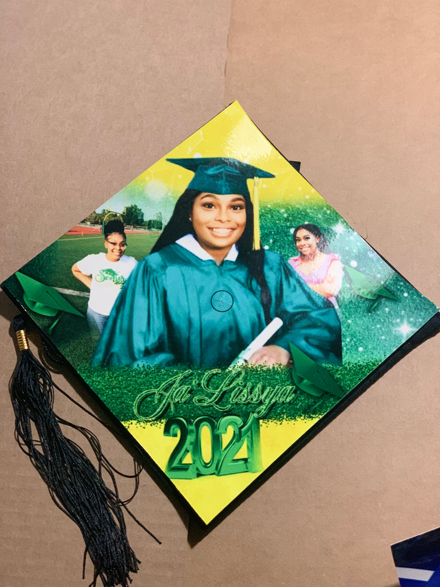 CUSTOMIZED GRADUATION CAP TOPPER – Dah Divah Printz LLC